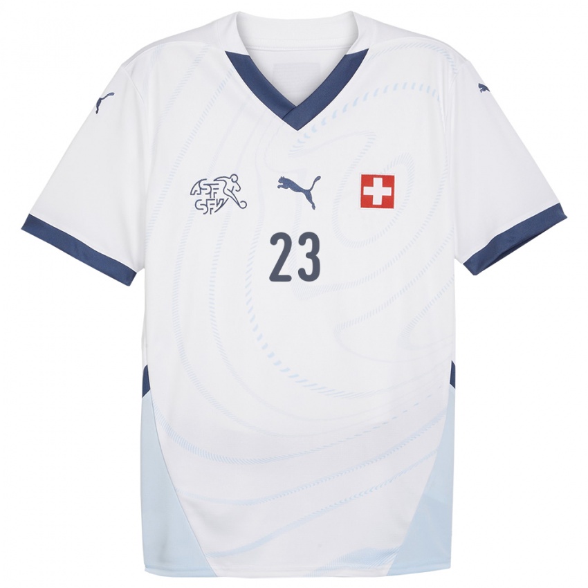 Pánské Švýcarsko Leo Buljan #23 Bílý Daleko Hráčské Dresy 24-26 Dres