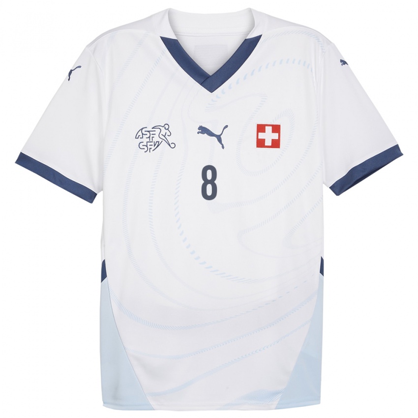 Pánské Švýcarsko Sandy Maendly #8 Bílý Daleko Hráčské Dresy 24-26 Dres