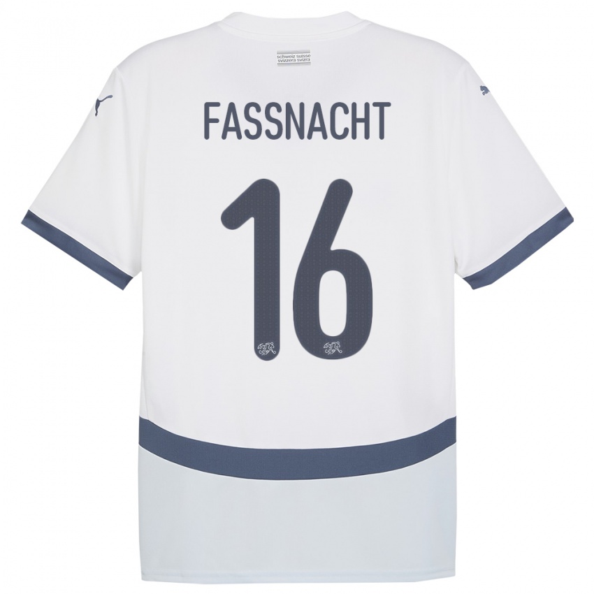 Pánské Švýcarsko Christian Fassnacht #16 Bílý Daleko Hráčské Dresy 24-26 Dres
