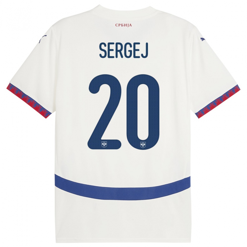 Pánské Srbsko Sergej Milinkovic-Savic #20 Bílý Daleko Hráčské Dresy 24-26 Dres