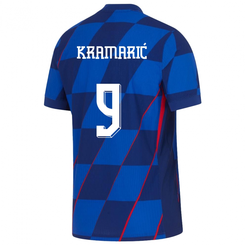 Pánské Chorvatsko Andrej Kramaric #9 Modrý Daleko Hráčské Dresy 24-26 Dres