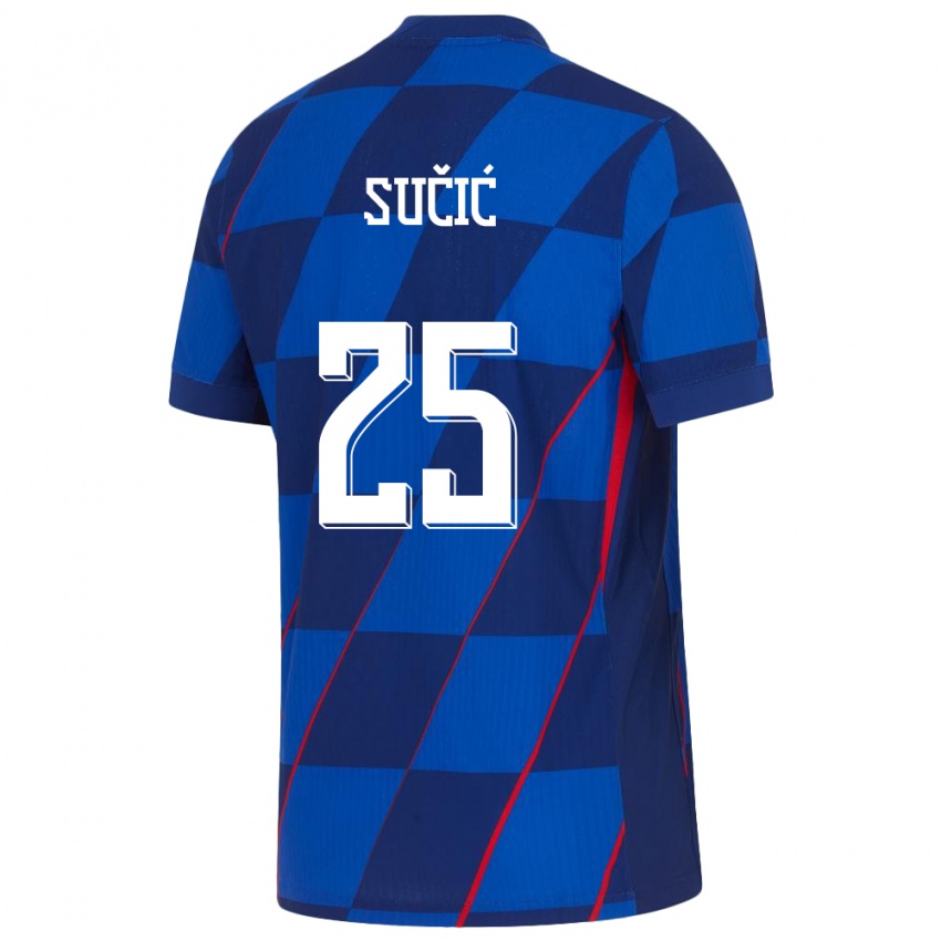 Pánské Chorvatsko Luka Sucic #25 Modrý Daleko Hráčské Dresy 24-26 Dres