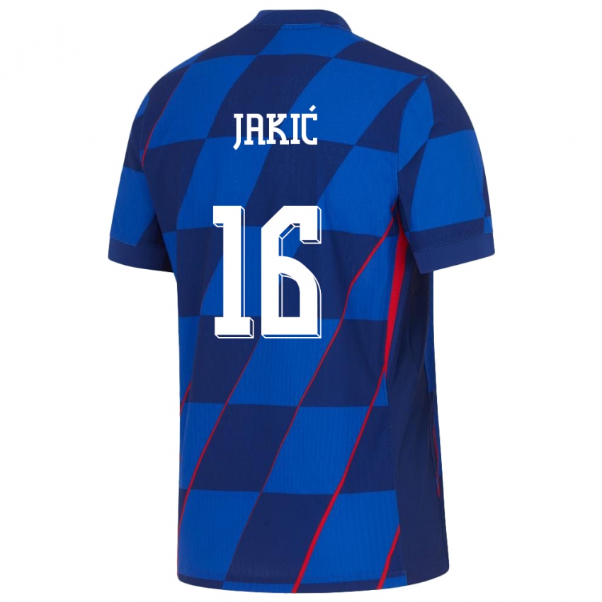 Pánské Chorvatsko Kristijan Jakic #16 Modrý Daleko Hráčské Dresy 24-26 Dres