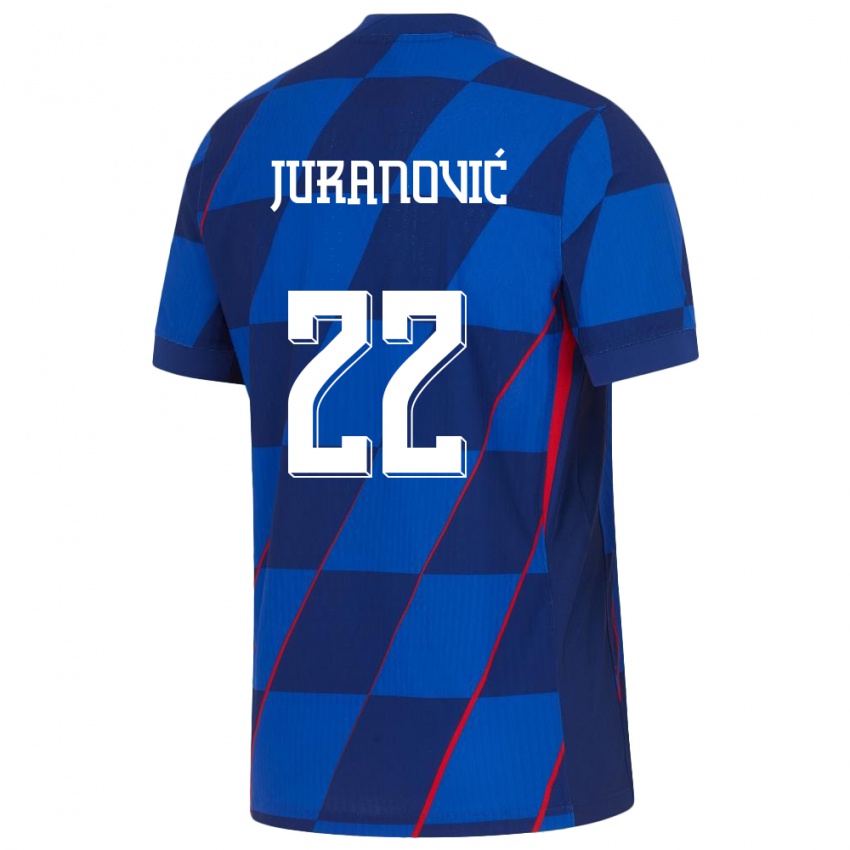 Pánské Chorvatsko Josip Juranovic #22 Modrý Daleko Hráčské Dresy 24-26 Dres