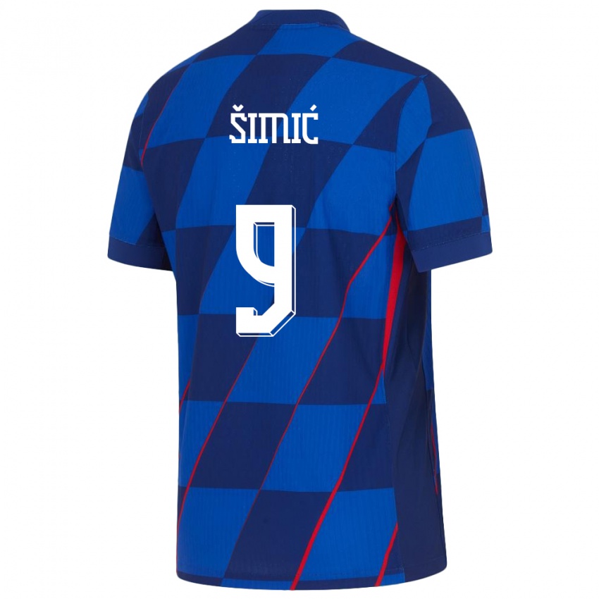 Pánské Chorvatsko Roko Simic #9 Modrý Daleko Hráčské Dresy 24-26 Dres