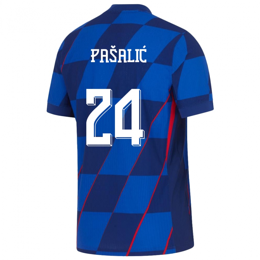 Pánské Chorvatsko Marco Pasalic #24 Modrý Daleko Hráčské Dresy 24-26 Dres