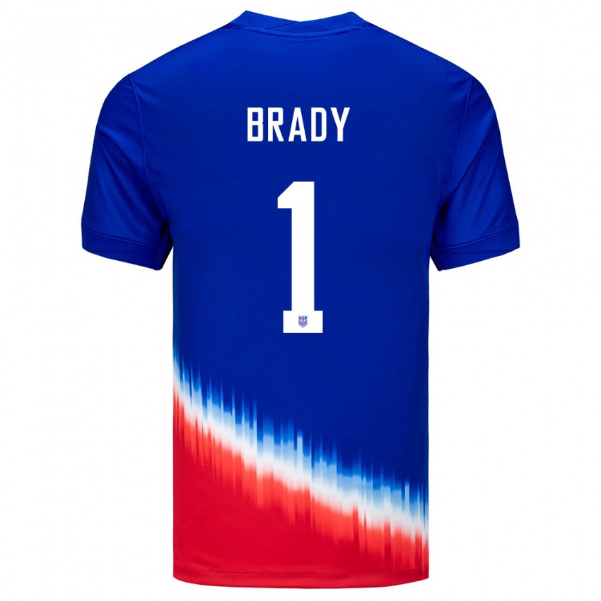 Pánské Spojené Státy Americké Chris Brady #1 Modrý Daleko Hráčské Dresy 24-26 Dres
