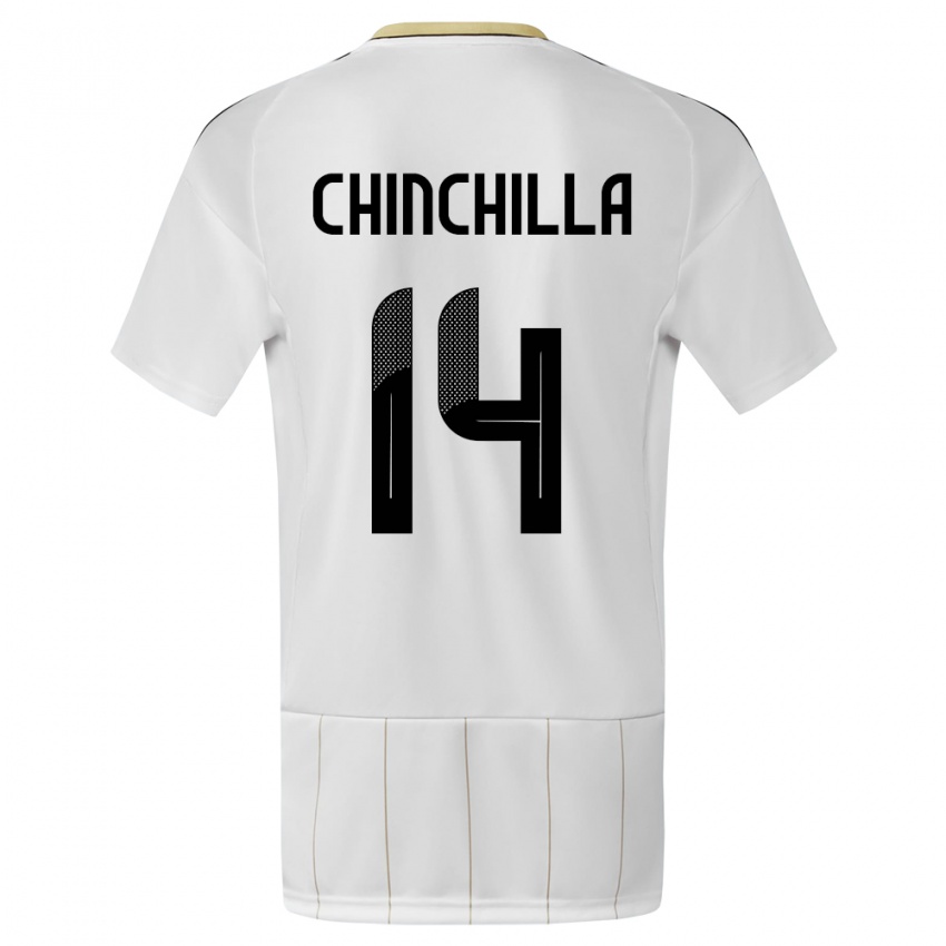 Pánské Kostarika Priscila Chinchilla #14 Bílý Daleko Hráčské Dresy 24-26 Dres