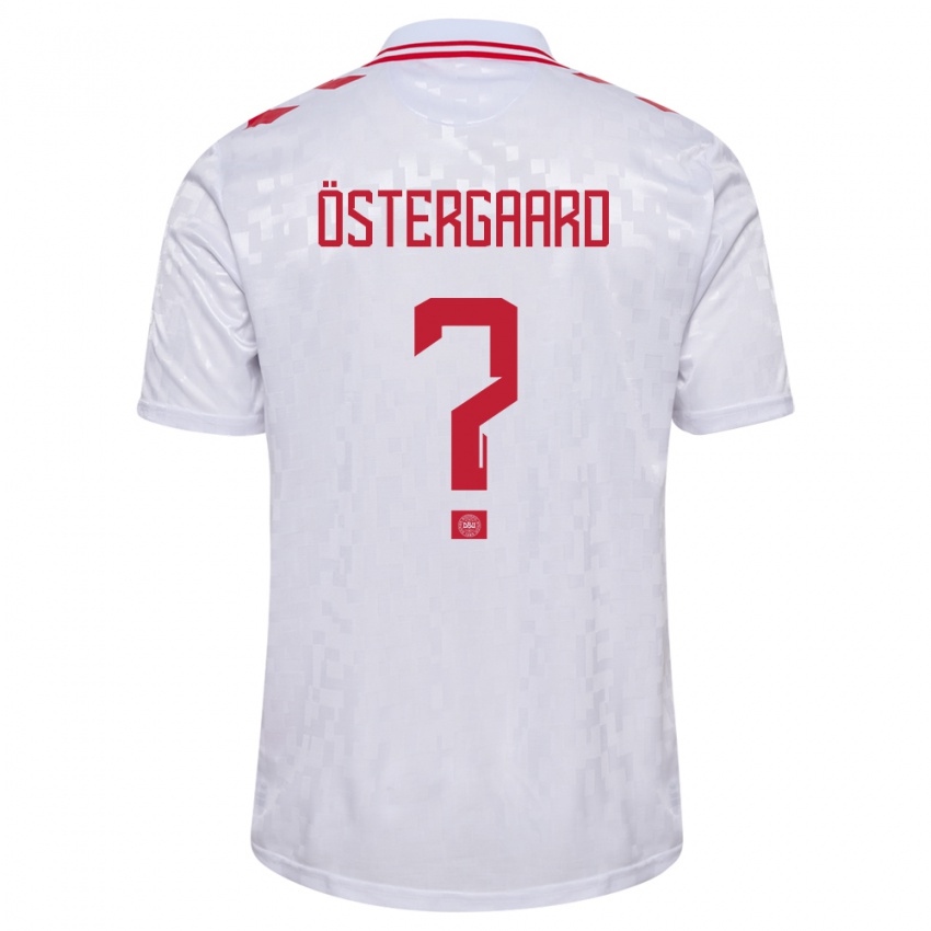 Pánské Dánsko Christian Östergaard #0 Bílý Daleko Hráčské Dresy 24-26 Dres