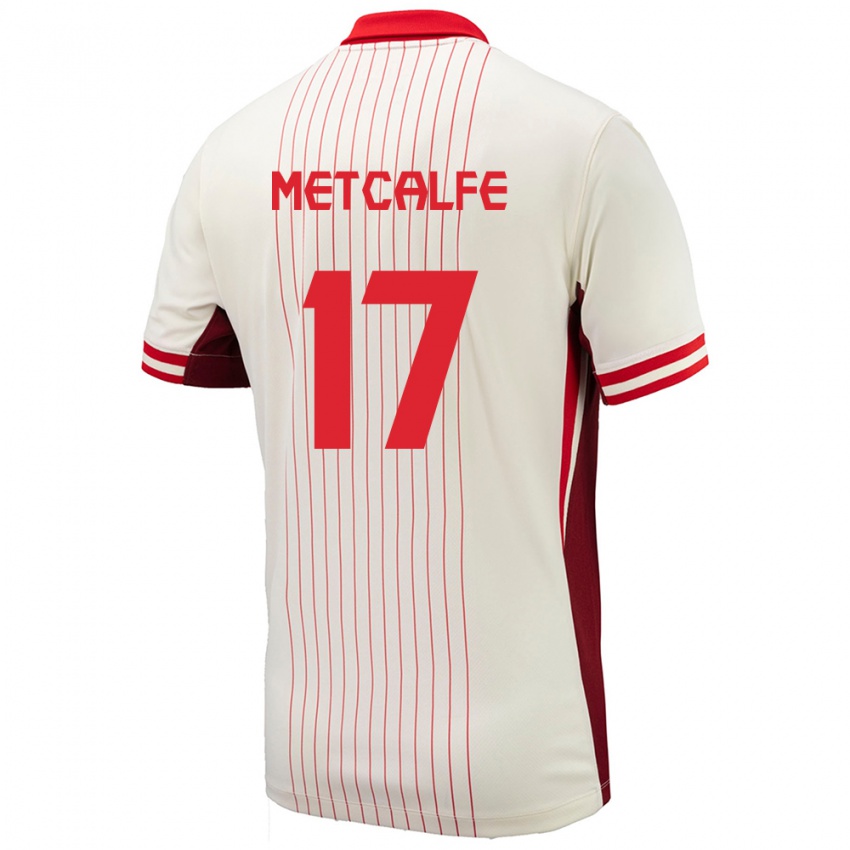 Pánské Kanada Patrick Metcalfe #17 Bílý Daleko Hráčské Dresy 24-26 Dres