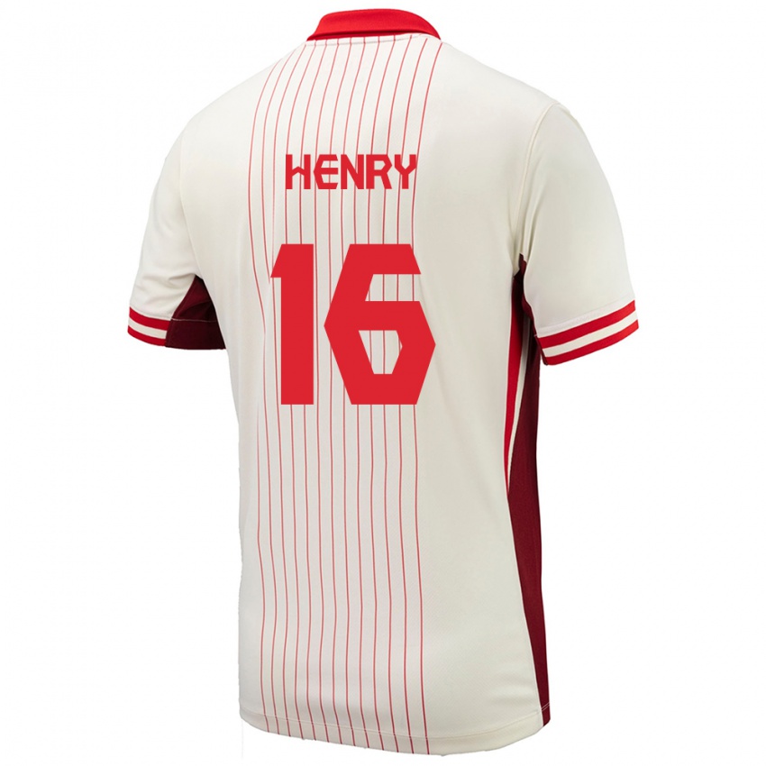 Pánské Kanada Mael Henry #16 Bílý Daleko Hráčské Dresy 24-26 Dres