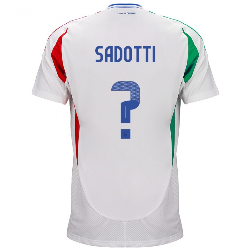 Pánské Itálie Edoardo Sadotti #0 Bílý Daleko Hráčské Dresy 24-26 Dres