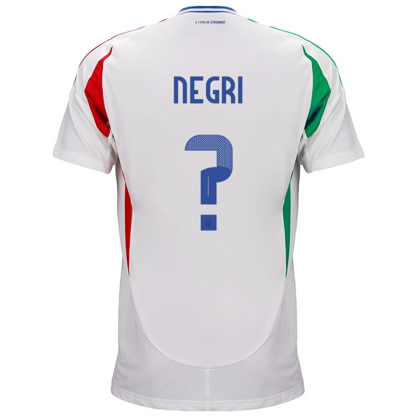 Pánské Itálie Simone Negri #0 Bílý Daleko Hráčské Dresy 24-26 Dres