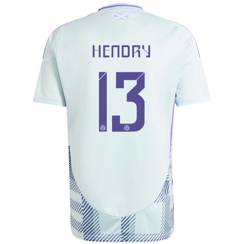 Pánské Skotsko Jack Hendry #13 Světle Mátově Modrá Daleko Hráčské Dresy 24-26 Dres