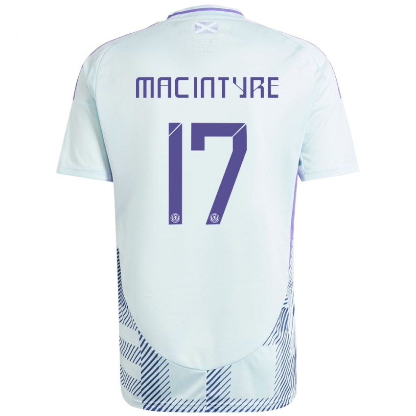 Pánské Skotsko Jacob Macintyre #17 Světle Mátově Modrá Daleko Hráčské Dresy 24-26 Dres