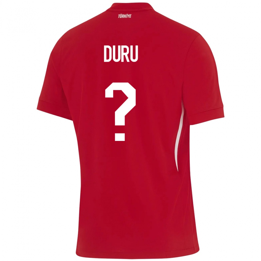 Pánské Turecko Mustafa Duru #0 Červené Daleko Hráčské Dresy 24-26 Dres