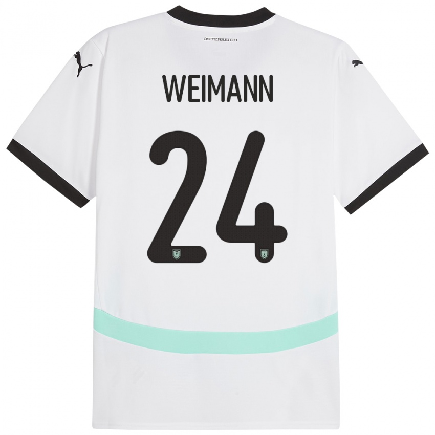 Pánské Rakousko Andreas Weimann #24 Bílý Daleko Hráčské Dresy 24-26 Dres