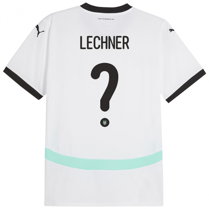 Pánské Rakousko Dominik Lechner #0 Bílý Daleko Hráčské Dresy 24-26 Dres