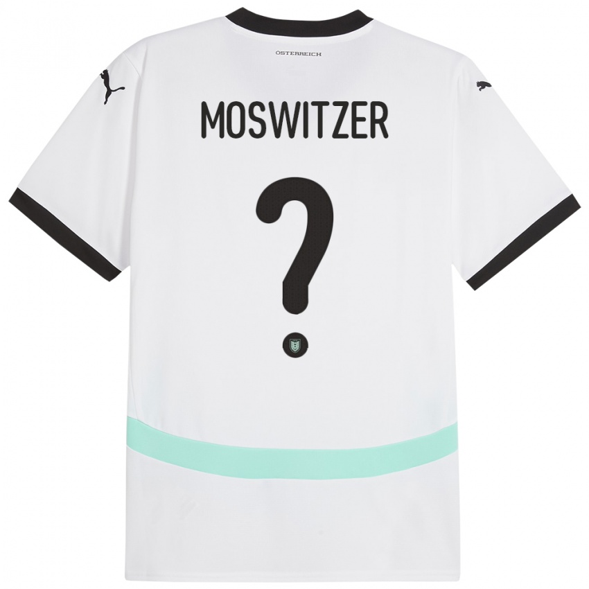 Pánské Rakousko Marcel Moswitzer #0 Bílý Daleko Hráčské Dresy 24-26 Dres