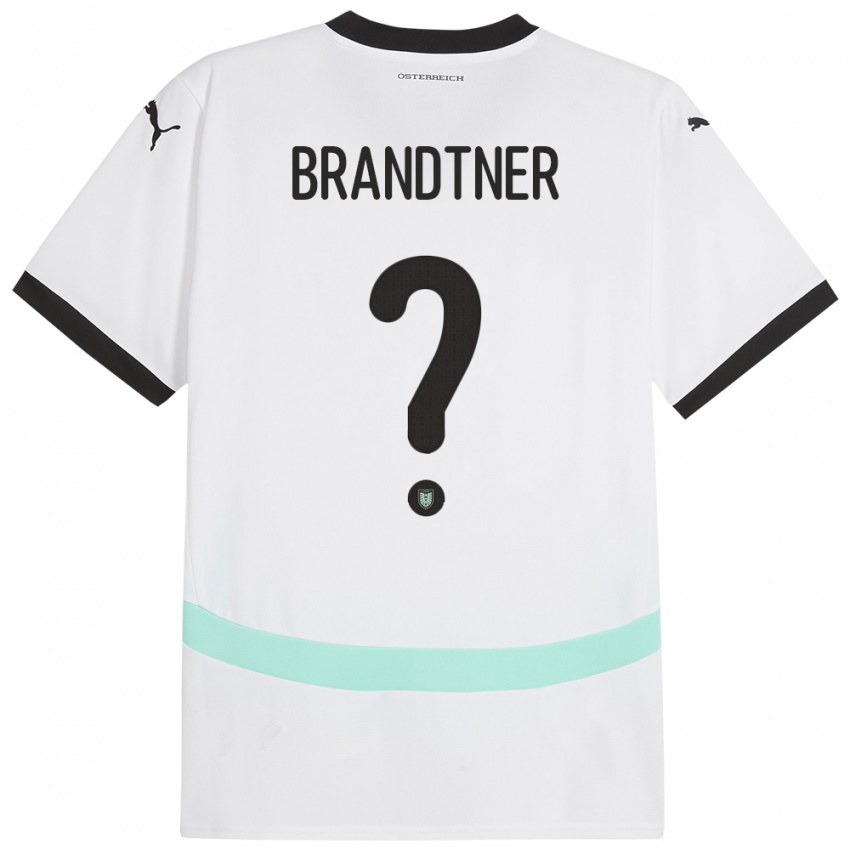 Pánské Rakousko Jakob Brandtner #0 Bílý Daleko Hráčské Dresy 24-26 Dres