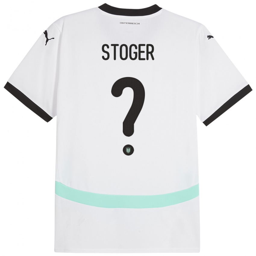 Pánské Rakousko Marcel Stöger #0 Bílý Daleko Hráčské Dresy 24-26 Dres
