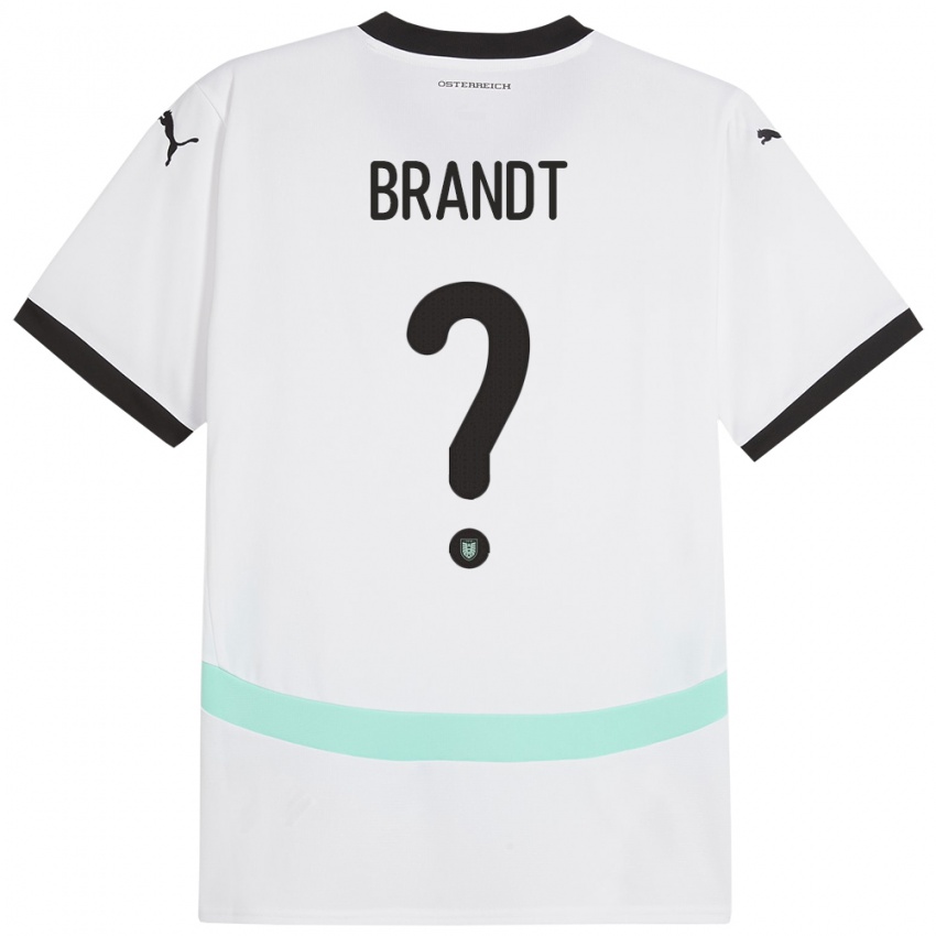 Pánské Rakousko Marco Brandt #0 Bílý Daleko Hráčské Dresy 24-26 Dres