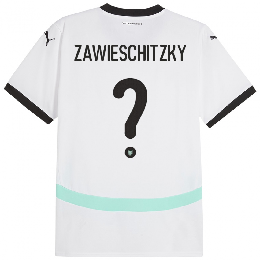Pánské Rakousko Christian Zawieschitzky #0 Bílý Daleko Hráčské Dresy 24-26 Dres