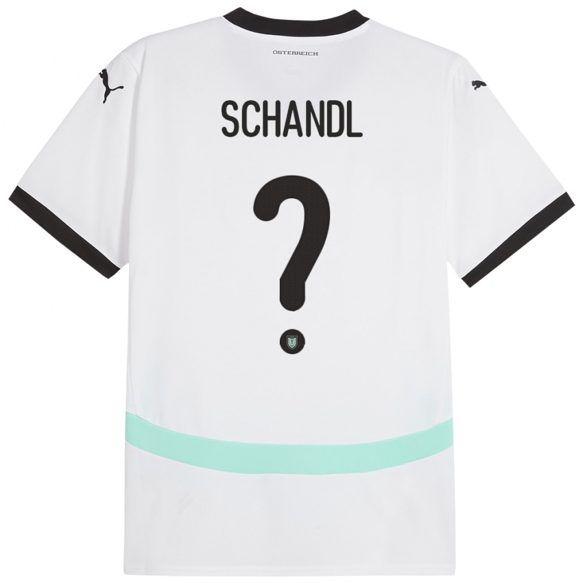 Pánské Rakousko Thomas Schandl #0 Bílý Daleko Hráčské Dresy 24-26 Dres
