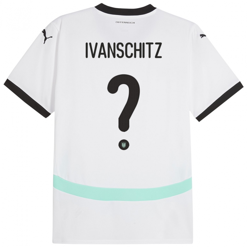 Pánské Rakousko Ilia Ivanschitz #0 Bílý Daleko Hráčské Dresy 24-26 Dres
