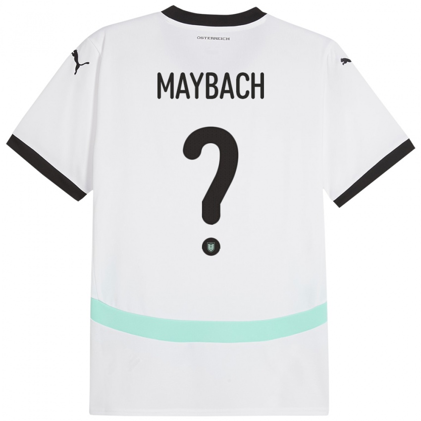 Pánské Rakousko Philipp Maybach #0 Bílý Daleko Hráčské Dresy 24-26 Dres