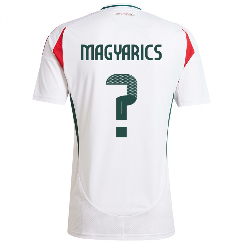 Pánské Maďarsko Erik Magyarics #0 Bílý Daleko Hráčské Dresy 24-26 Dres