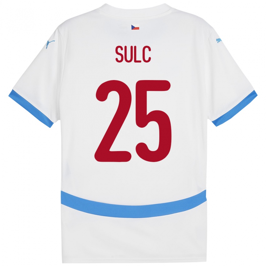 Pánské Česko Pavel Sulc #25 Bílý Daleko Hráčské Dresy 24-26 Dres