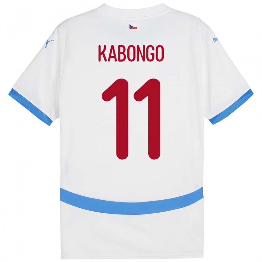 Pánské Česko Christophe Kabongo #11 Bílý Daleko Hráčské Dresy 24-26 Dres