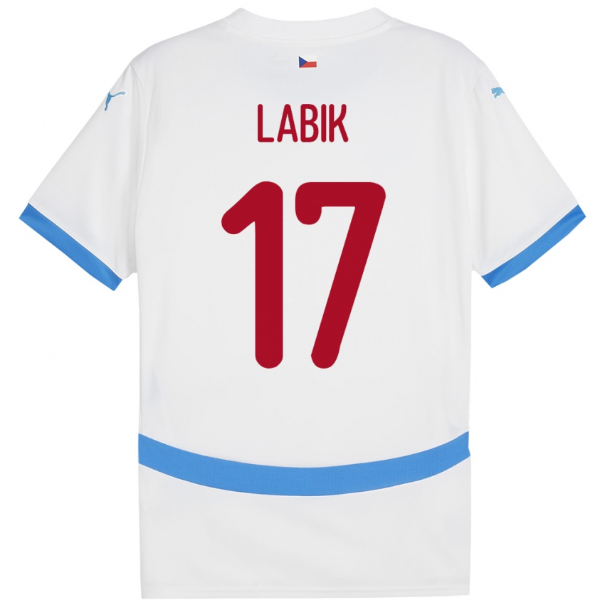 Pánské Česko Albert Labik #17 Bílý Daleko Hráčské Dresy 24-26 Dres