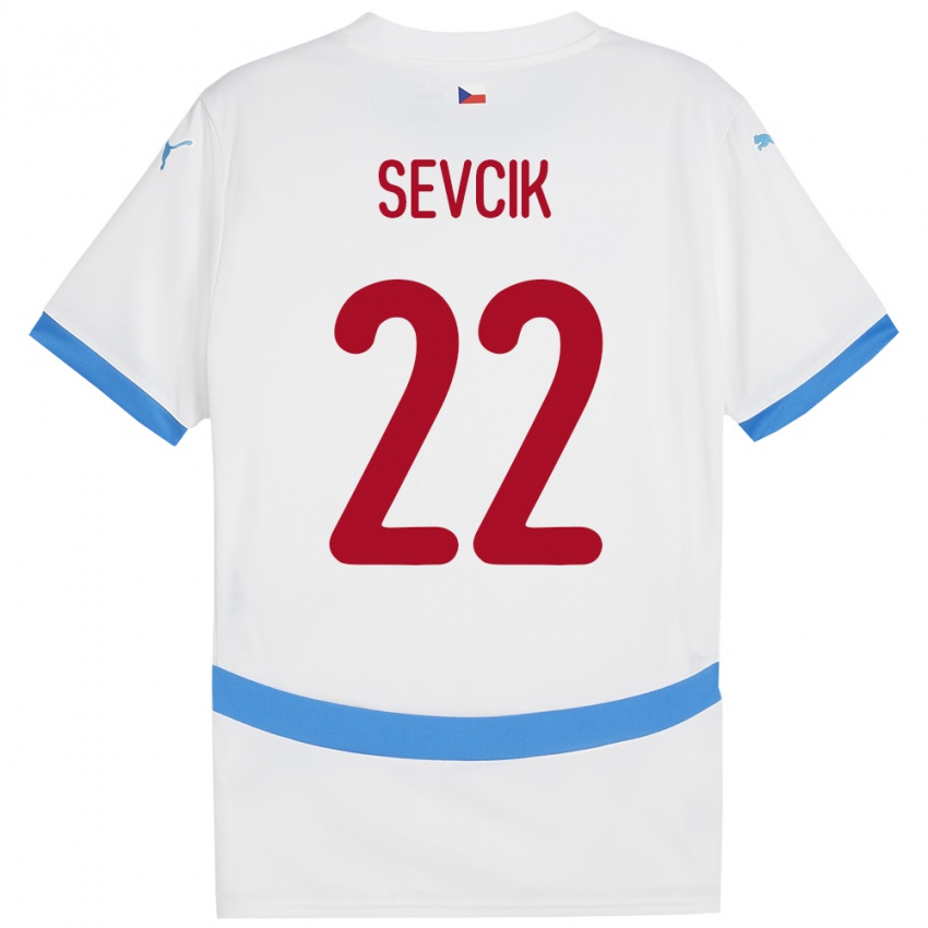 Pánské Česko Michal Sevcik #22 Bílý Daleko Hráčské Dresy 24-26 Dres