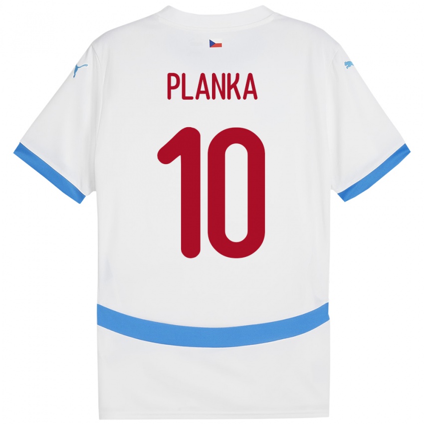 Pánské Česko David Planka #10 Bílý Daleko Hráčské Dresy 24-26 Dres