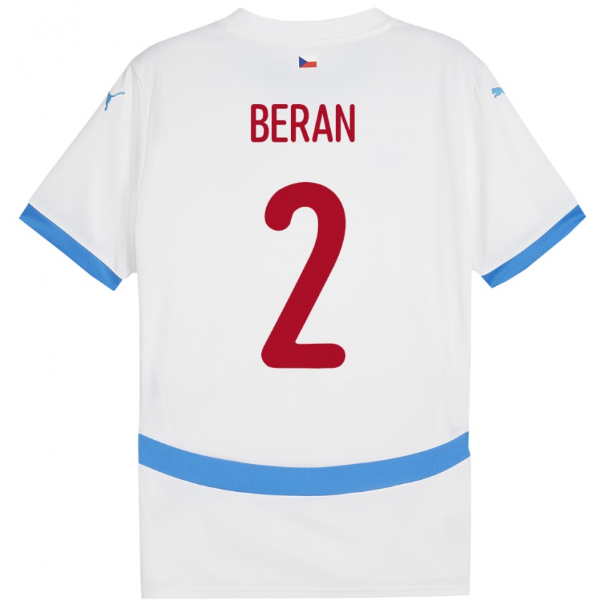 Pánské Česko Stepan Beran #2 Bílý Daleko Hráčské Dresy 24-26 Dres