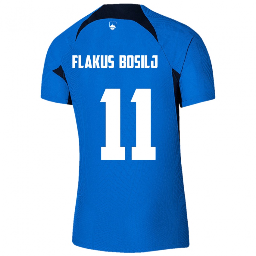 Pánské Slovinsko David Flakus Bosilj #11 Modrý Daleko Hráčské Dresy 24-26 Dres