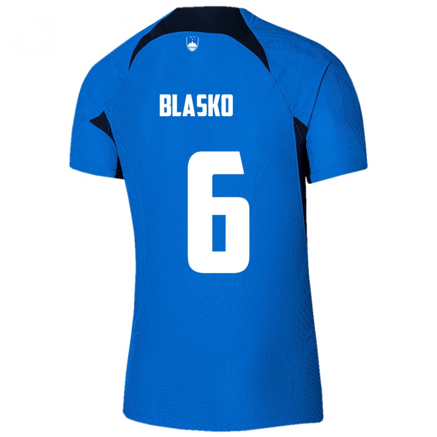 Pánské Slovinsko Svit Blasko #6 Modrý Daleko Hráčské Dresy 24-26 Dres