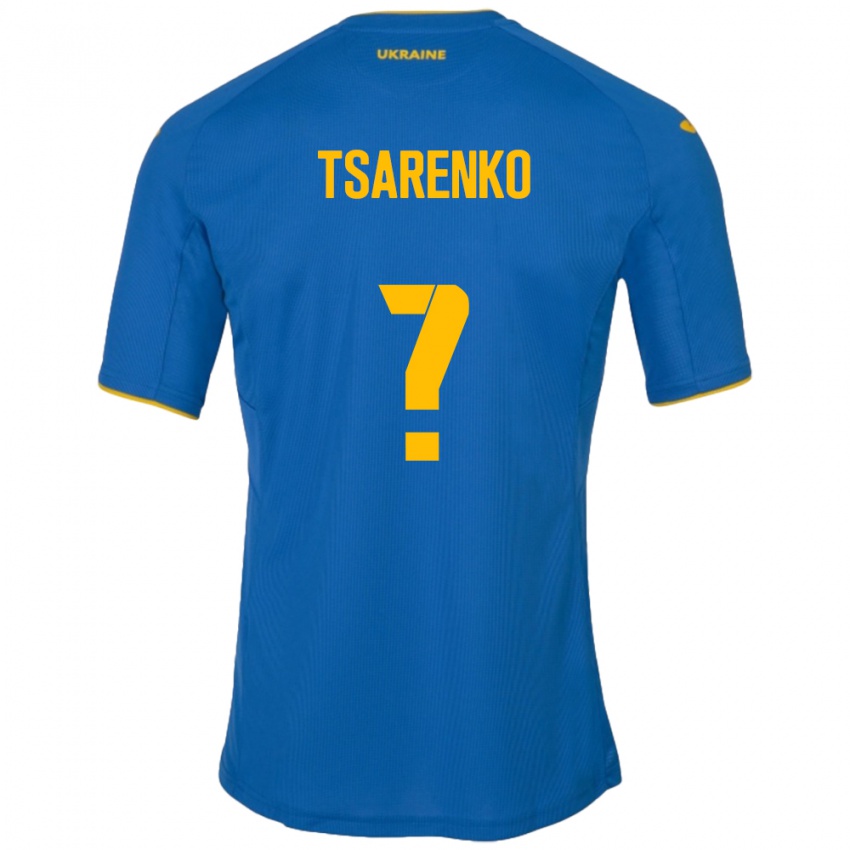 Pánské Ukrajina Anton Tsarenko #0 Modrý Daleko Hráčské Dresy 24-26 Dres
