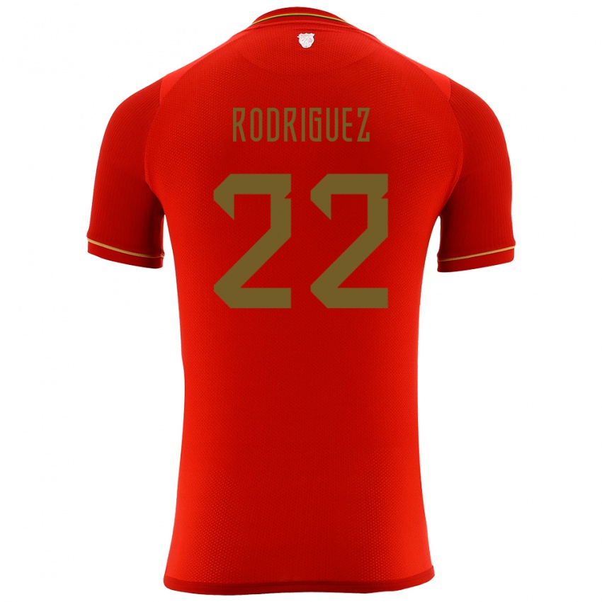 Pánské Bolívie Carlitos Rodriguez #22 Červené Daleko Hráčské Dresy 24-26 Dres