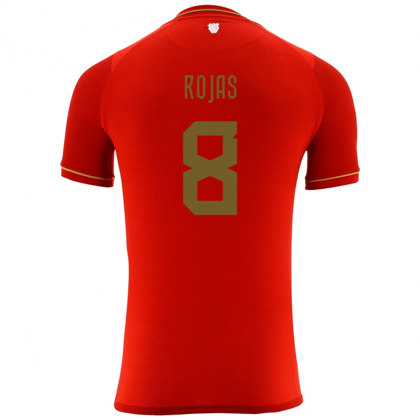 Pánské Bolívie Jairo Rojas #8 Červené Daleko Hráčské Dresy 24-26 Dres