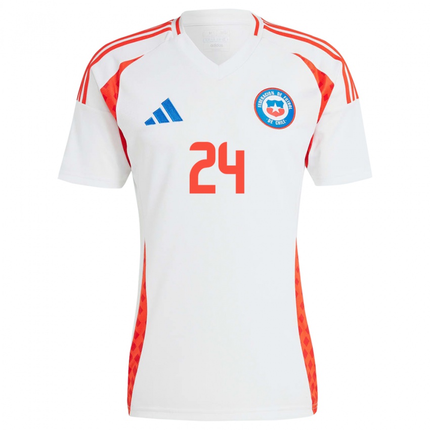 Pánské Chile Ámbar Figueroa #24 Bílý Daleko Hráčské Dresy 24-26 Dres