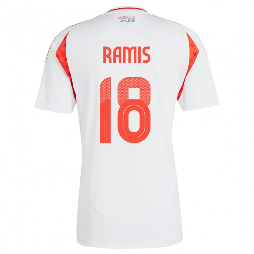 Pánské Chile Oliver Ramis #18 Bílý Daleko Hráčské Dresy 24-26 Dres