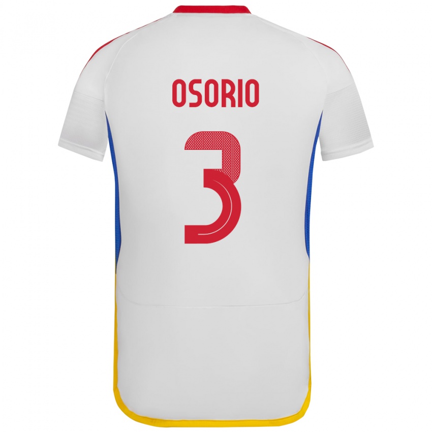 Pánské Venezuela Yordan Osorio #3 Bílý Daleko Hráčské Dresy 24-26 Dres