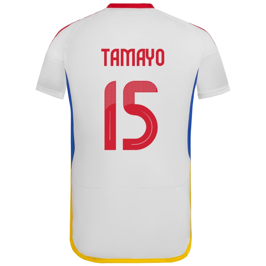 Pánské Venezuela Bianneider Tamayo #15 Bílý Daleko Hráčské Dresy 24-26 Dres