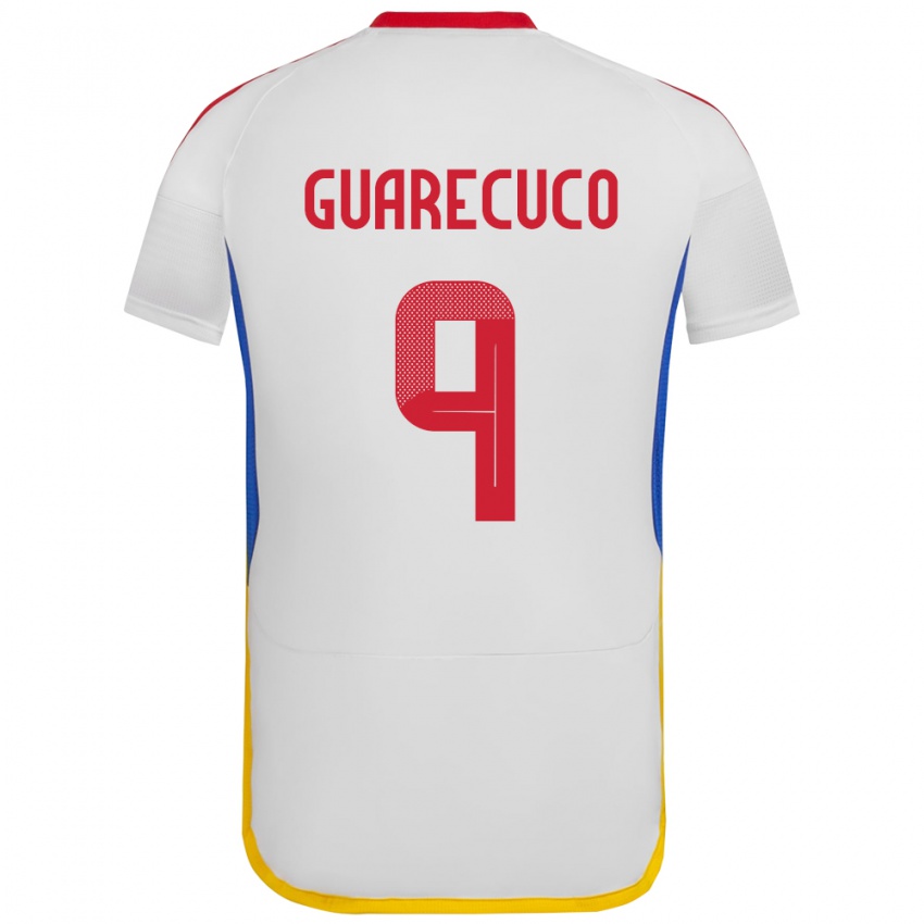 Pánské Venezuela Joemar Guarecuco #9 Bílý Daleko Hráčské Dresy 24-26 Dres