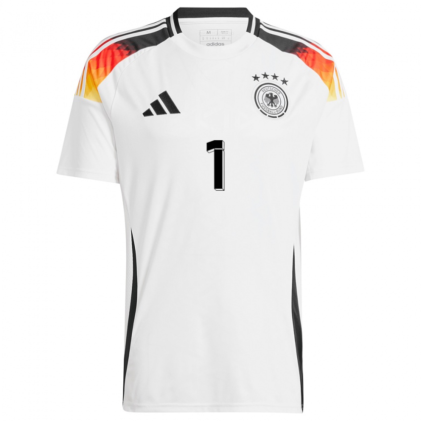 Dámské Německo Manuel Neuer #1 Bílý Domů Hráčské Dresy 24-26 Dres
