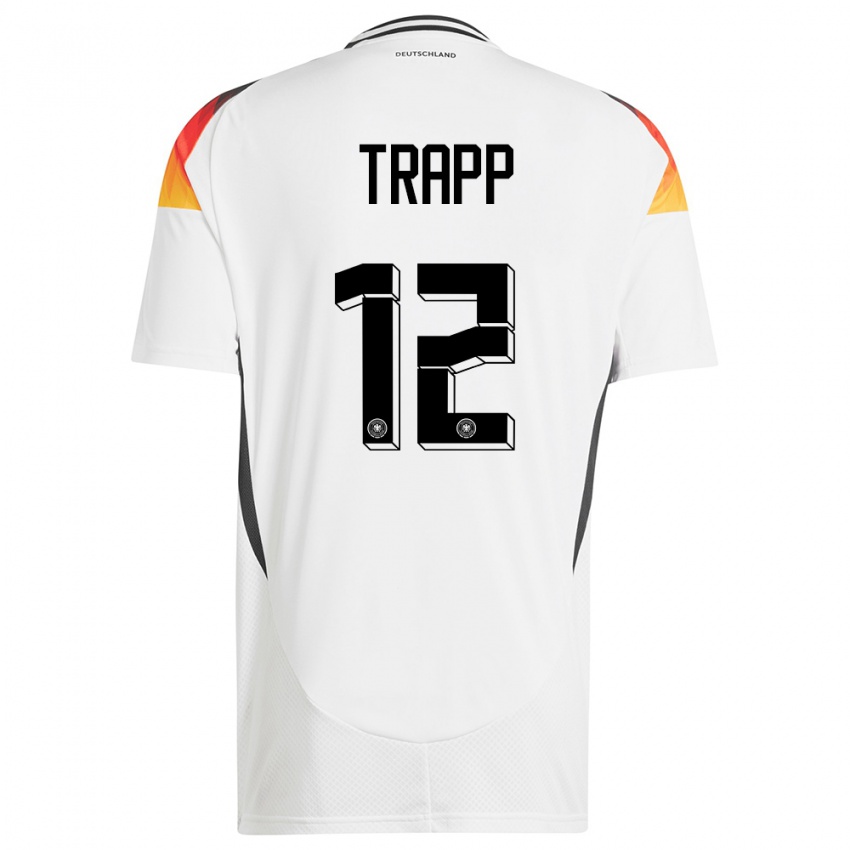 Dámské Německo Kevin Trapp #12 Bílý Domů Hráčské Dresy 24-26 Dres