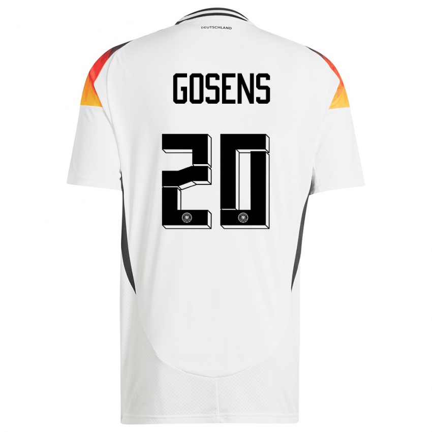 Dámské Německo Robin Gosens #20 Bílý Domů Hráčské Dresy 24-26 Dres